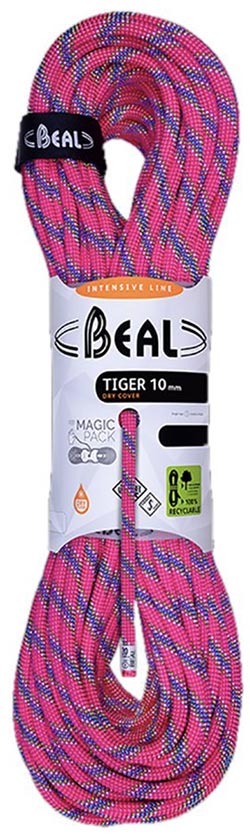 Beal Tiger Dry Cover Unicore climbing rope fuchia